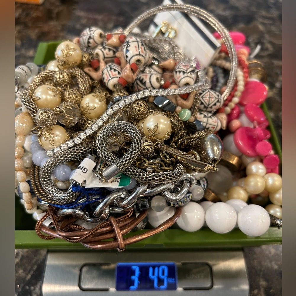 3lbs 4.9oz vintage to now repair / wear / create jewelry bag